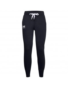 Under Armour Rival Παντελόνι Γυναικείας Φόρμας με Λάστιχο Μαύρο Fleece 1356416-001