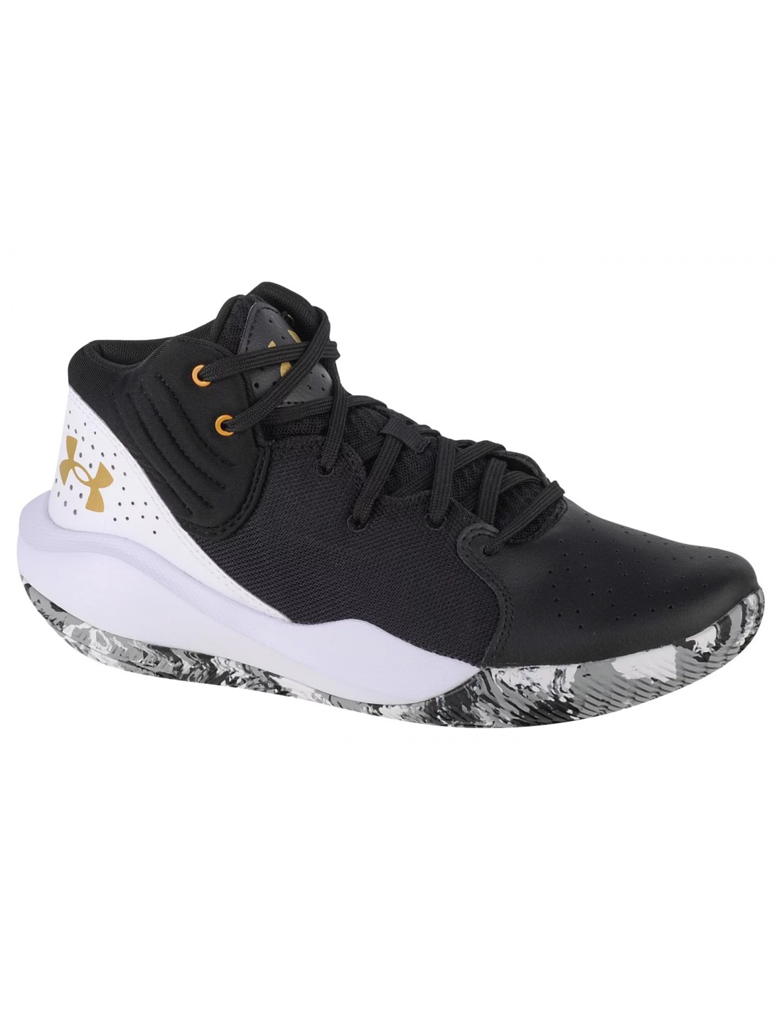 Under Armour Jet 21 3024260-006 Ψηλά Μπασκετικά Παπούτσια Black / White / Metallic Gold