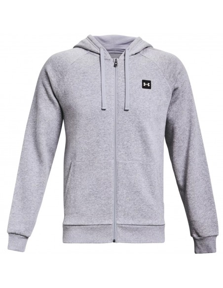 Under Armour Rival Ανδρική Φούτερ Ζακέτα με Κουκούλα και Τσέπες Light Grey 1357111-011