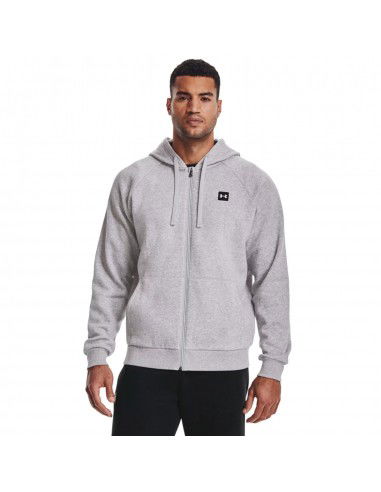 Under Armour Rival Ανδρική Φούτερ Ζακέτα με Κουκούλα και Τσέπες Light Grey 1357111-011