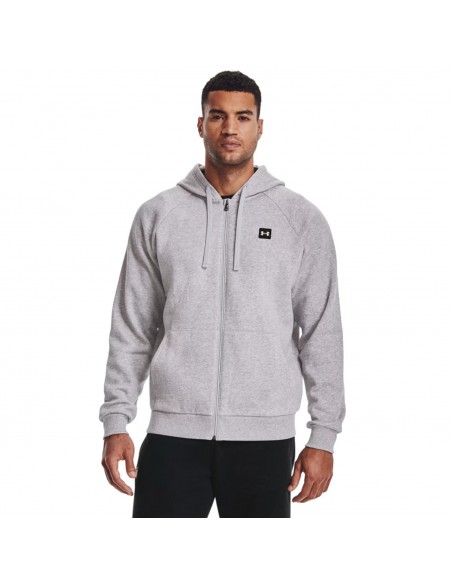 Under Armour Rival Ανδρική Φούτερ Ζακέτα με Κουκούλα και Τσέπες Light Grey 1357111-011