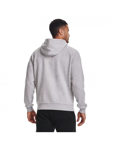 Under Armour Rival Ανδρική Φούτερ Ζακέτα με Κουκούλα και Τσέπες Light Grey 1357111-011