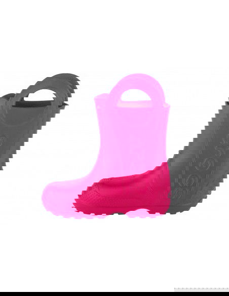 Crocs Παιδικές Γαλότσες Handle It Φούξια 12803-6x0