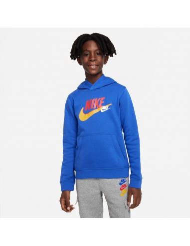 Nike Fleece Παιδικό Φούτερ με Κουκούλα και Τσέπες Γκρι FD1197-063