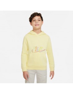 Nike Παιδικό Φούτερ με Κουκούλα και Τσέπες Κίτρινο DX5087-706