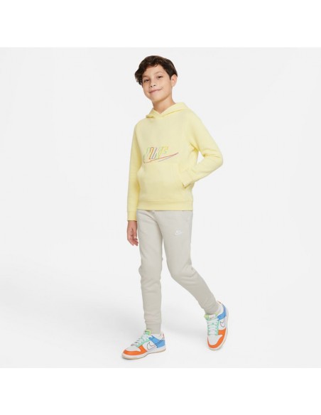 Nike Παιδικό Φούτερ με Κουκούλα και Τσέπες Κίτρινο DX5087-706