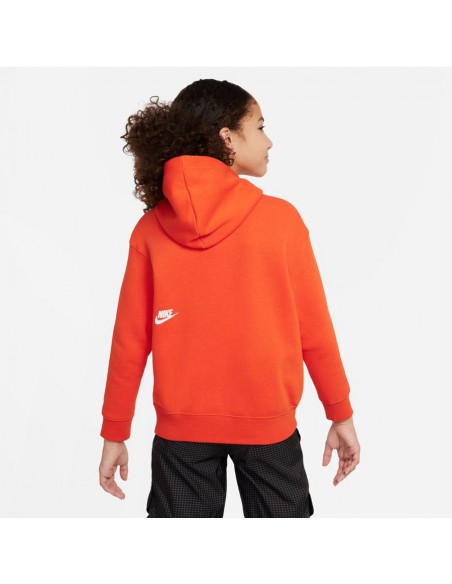 Nike Παιδικό Φούτερ με Κουκούλα Κόκκινο NSW DZ4620 633