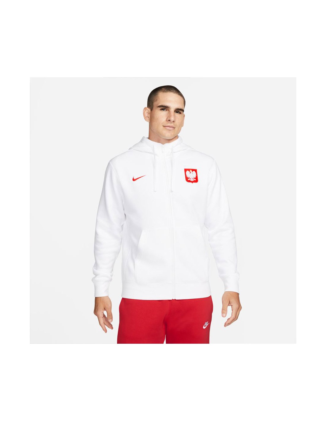 Nike Ανδρικό Φούτερ με Κουκούλα Λευκό DH4961-100