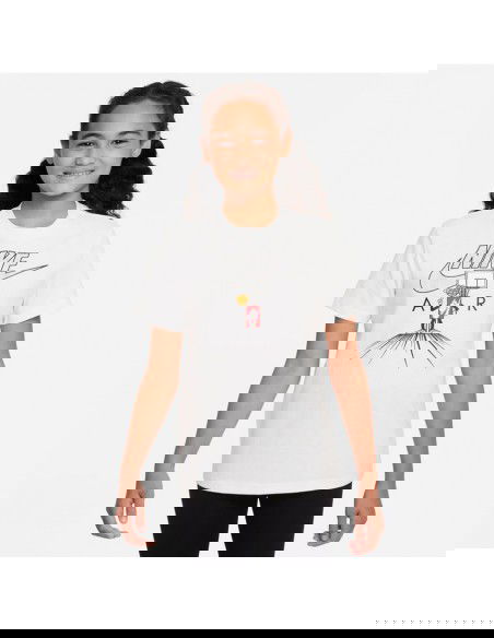 Nike Παιδικό T-shirt Λευκό DX9527-100