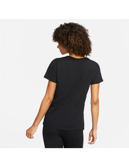 Nike Κοντομάνικη Γυναικεία Μπλούζα Καλοκαιρινή Μαύρη FD2986 010