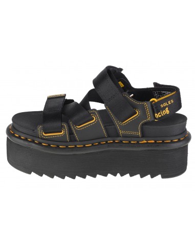 Dr. Martens Kimber Webbing Δερμάτινα Γυναικεία Σανδάλια Flatforms σε Μαύρο Χρώμα 27351001