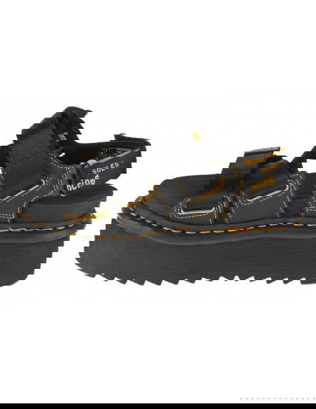 Dr. Martens Kimber Webbing Δερμάτινα Γυναικεία Σανδάλια Flatforms σε Μαύρο Χρώμα 27351001