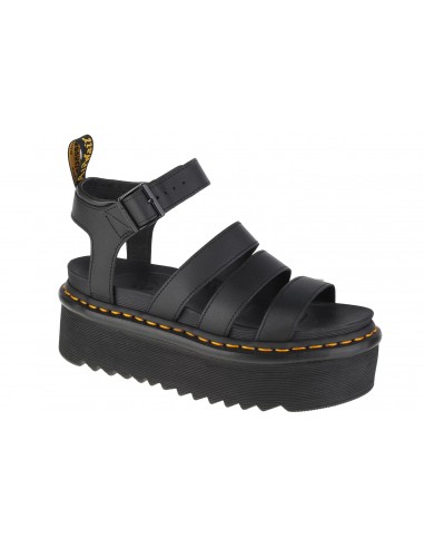Dr. Martens Blaire Quad Black Hydro Δερμάτινα Γυναικεία Σανδάλια σε Μαύρο Χρώμα 27296001