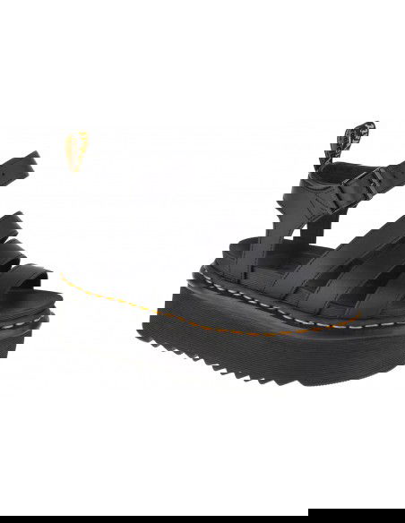 Dr. Martens Blaire Quad Black Hydro Δερμάτινα Γυναικεία Σανδάλια σε Μαύρο Χρώμα 27296001