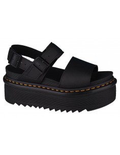 Dr. Martens Voss Quad Γυναικεία Σανδάλια Flatforms σε Μαύρο Χρώμα 26725001