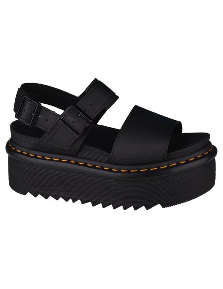 Dr. Martens Voss Quad Γυναικεία Σανδάλια Flatforms σε Μαύρο Χρώμα 26725001