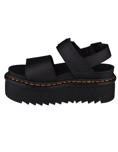 Dr. Martens Voss Quad Γυναικεία Σανδάλια Flatforms σε Μαύρο Χρώμα 26725001