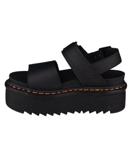 Dr. Martens Voss Quad Γυναικεία Σανδάλια Flatforms σε Μαύρο Χρώμα 26725001