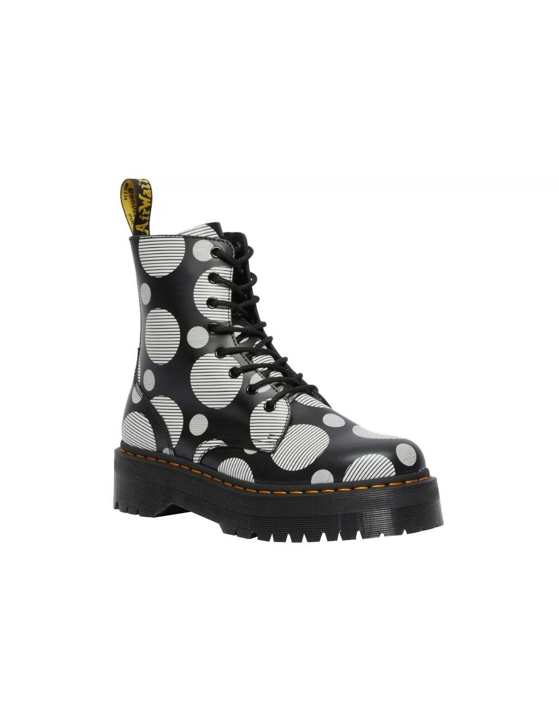 Dr. Martens Jadon Polka Dot Smooth Γυναικεία Αρβυλάκια με Μεσαίο Τακούνι 26882009