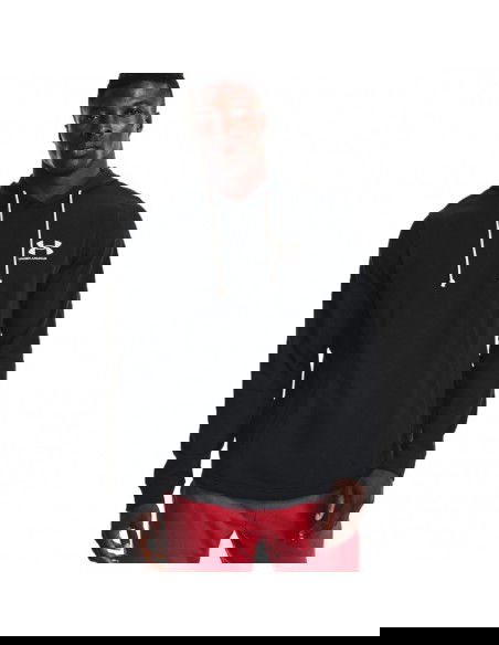 Under Armour Rival Terry Ανδρικό Φούτερ με Κουκούλα και Τσέπες Μαύρο 1370401-001