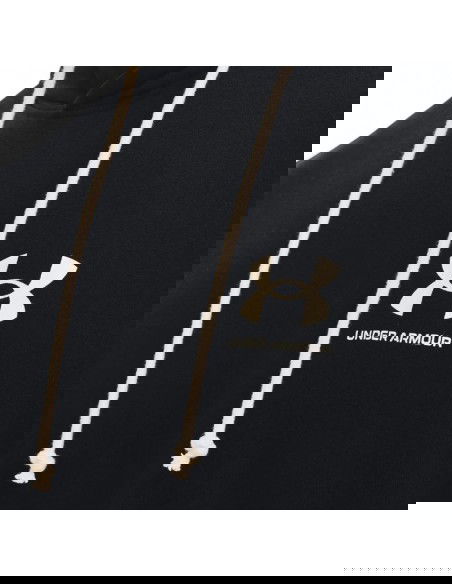 Under Armour Rival Terry Ανδρικό Φούτερ με Κουκούλα και Τσέπες Μαύρο 1370401-001