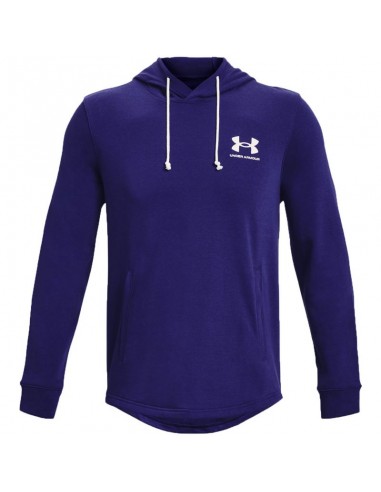 Under Armour Rival Terry Ανδρικό Φούτερ με Κουκούλα και Τσέπες Navy Μπλε 1370401-468