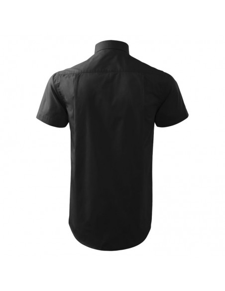 Malfini Ανδρικό Πουκάμισο Κοντομάνικο Μαύρο MLI-20701