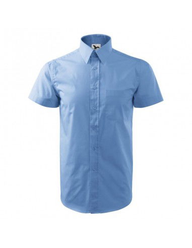 Malfini Ανδρικό Πουκάμισο Μακρυμάνικo Μπλε MLI-20715
