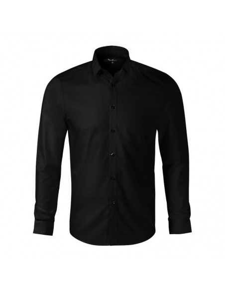Malfini Ανδρικό Πουκάμισο Μακρυμάνικo Μαύρο MLI-26201