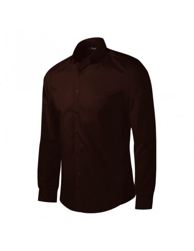 Malfini Ανδρικό Πουκάμισο Μακρυμάνικo Καφέ MLI-26227