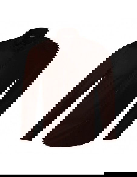 Malfini Ανδρικό Πουκάμισο Μακρυμάνικo Καφέ MLI-26227