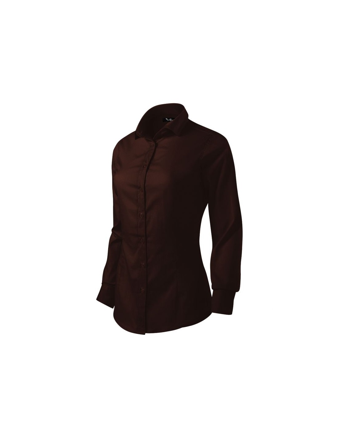 Malfini Malfini Μακρυμάνικο Γυναικείο Πουκάμισο Καφέ MLI-26327