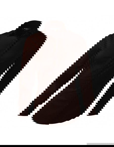 Malfini Μακρυμάνικο Γυναικείο Πουκάμισο Καφέ MLI-26327