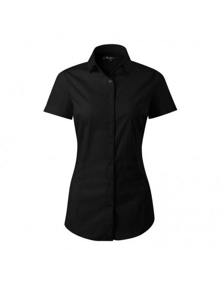 Malfini Κοντομάνικο Γυναικείο Πουκάμισο Μαύρο MLI-26101
