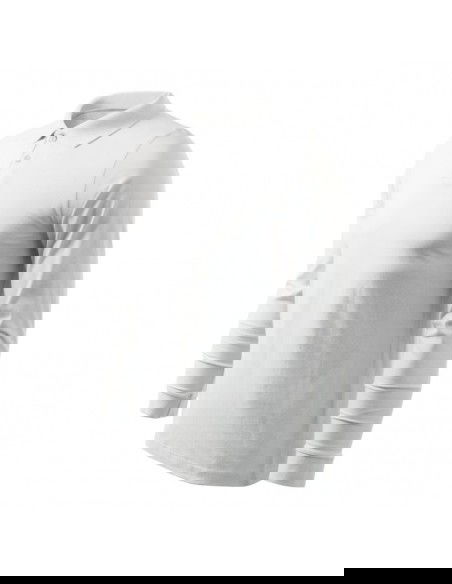 Malfini Single J LS M MLI21100 white polo shirt