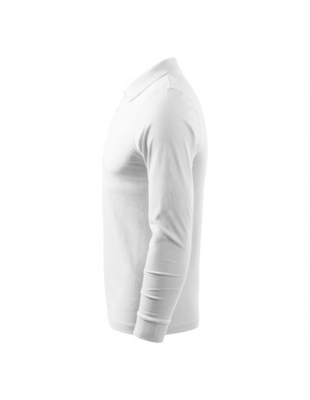Malfini Single J LS M MLI21100 white polo shirt