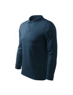 Malfini Single J LS M MLI21102 navy blue polo shirt