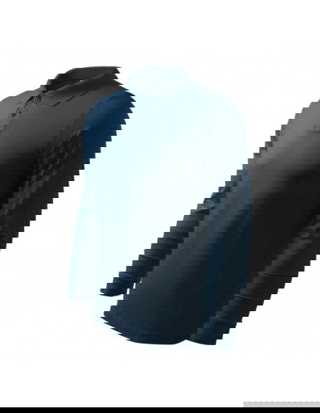 Malfini Single J LS M MLI21102 navy blue polo shirt