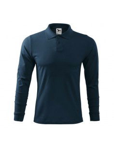 Malfini Single J LS M MLI21102 navy blue polo shirt 2