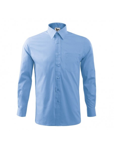Malfini Ανδρικό Πουκάμισο Μακρυμάνικo Μπλε MLI-20915