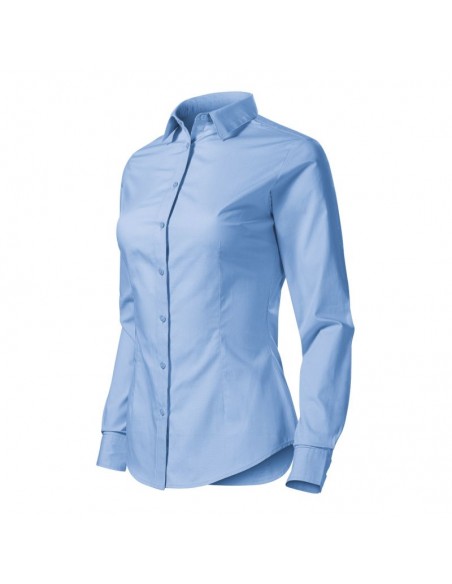 Malfini Μακρυμάνικο Γυναικείο Πουκάμισο Γαλάζιο MLI-22915
