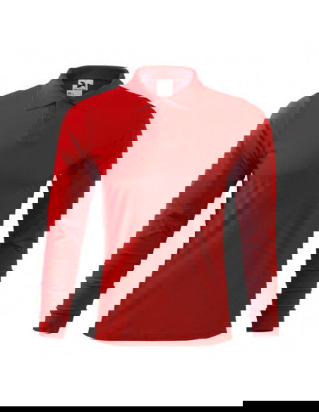 Polo shirt Malfini Single J LS M MLI21107 red