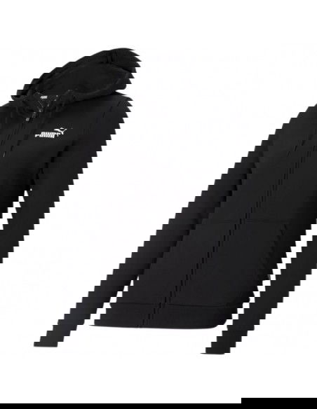 Puma Γυναικεία Ζακέτα Φούτερ με Κουκούλα Μαύρη 586811-01