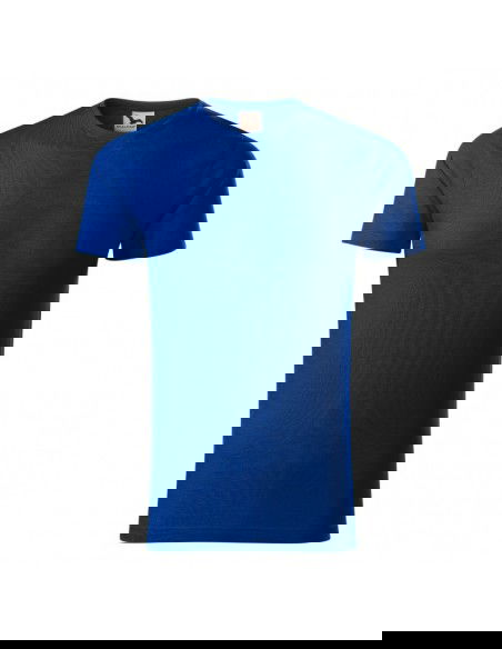 Malfini Ανδρικό Διαφημιστικό T-shirt Κοντομάνικο σε Μπλε Χρώμα MLI-17305