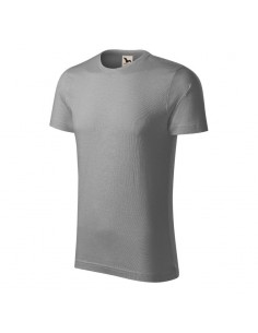 Malfini Ανδρικό Διαφημιστικό T-shirt Κοντομάνικο σε Γκρι Χρώμα MLI-17325