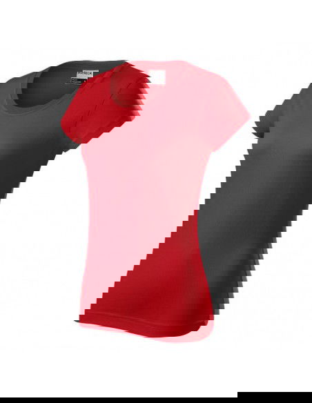 Rimeck Γυναικείο Διαφημιστικό T-shirt Κοντομάνικο σε Κόκκινο Χρώμα MLI-R0407