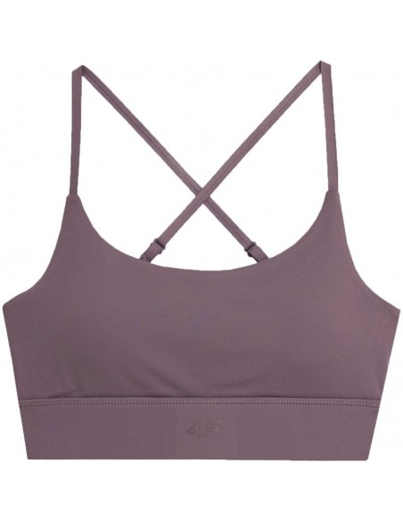4F Γυναικείο Αθλητικό Μπουστάκι Καφέ 4FAW23USBAF079-82S
