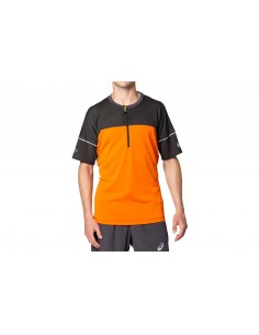 ASICS Fujitrail Ανδρική Μπλούζα με Φερμουάρ Κοντομάνικη Πορτοκαλί 2011B895-800