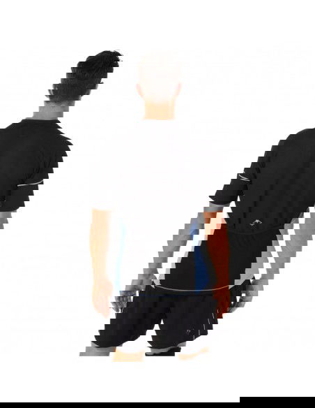 ASICS Fujitrail Ανδρική Μπλούζα με Φερμουάρ Κοντομάνικη Black / Blue 2011B895-412