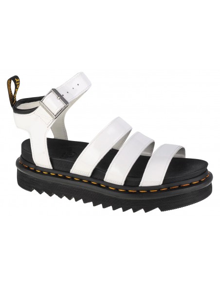 Dr. Martens Blaire Δερμάτινα Γυναικεία Σανδάλια με Λουράκι Flatforms σε Λευκό Χρώμα 27304100